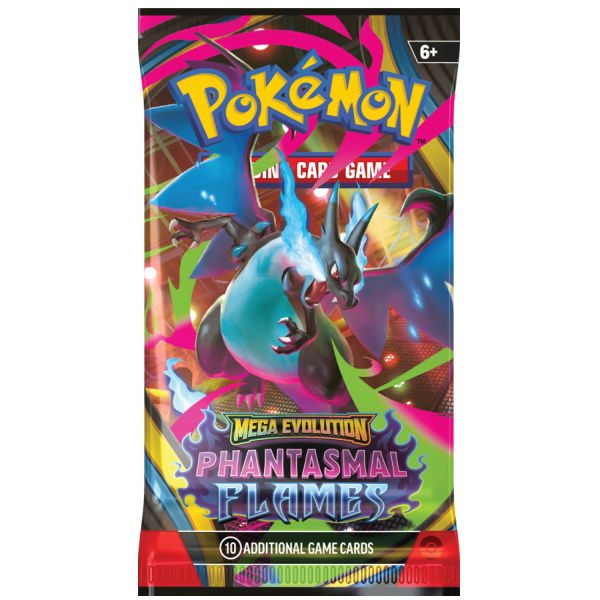 Pokémon Phantasmal Flames booster pack kans op Mega Charizard X ex Mega Gengar ex