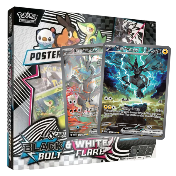 Black Bolt & White Flare Unova Poster Collection