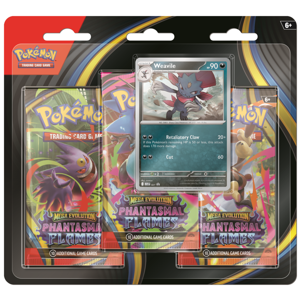 Phantasmal Flames 3-Pack Blister geseald 3 booster packs promo Sneasel of Weavile