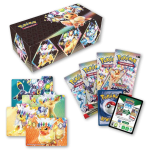Prismatic Evolutions Surprise Box geseald 4 booster packs promo kaart opbergdoos