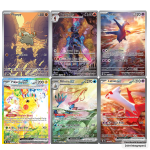 Pokémon Surging Sparks met chase kaarten zoals Latias en Pikachu ex