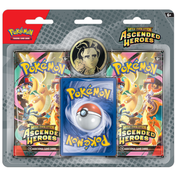 Ascended Heroes 2 Pack Blister Larry’s Komala promo voorkant blister verpakking 2 booster packs