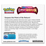 Achterkant Lost Origin Booster Box productinformatie barcode en inhoud 36 packs
