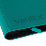 Vault X binder rand close up Exo-Tec materiaal waterbestendig Ocean Blue stitching