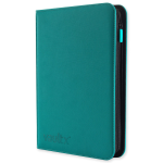 Vault X Ocean Blue zip binder ander perspectief rits en dikte 360 kaarten