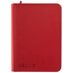Vault X 9-Pocket Exo-Tec Zip Binder Fire Red ritsmap voor trading cards
