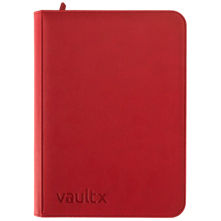 Vault X 9-Pocket Exo-Tec Zip Binder Fire Red ritsmap voor trading cards