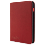 Vault X Fire Red zip binder ander perspectief rits en dikte 360 kaarten