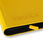 Vault X binder rand close up Exo-Tec materiaal waterbestendig Sunrise Yellow stitching