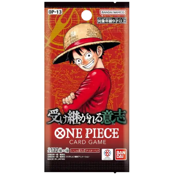 One Piece OP13 Carrying on His Will booster pack Japans geseald sealed voorkant