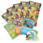 Inhoud van de Pokémon Ascended Heroes First Partners Deluxe Pin Collection