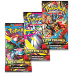 Booster packs uit de Pokémon Mega Evolution 3-Pack Blister