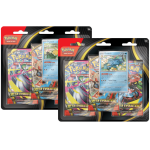 Twee varianten van de Pokémon Mega Evolution 3-Pack Blister naast elkaar