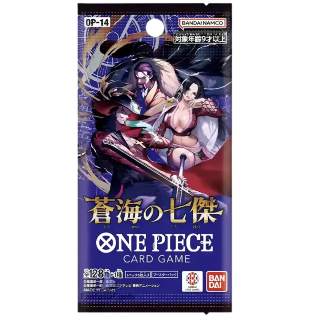 One Piece OP14 The Azure Seven booster pack Japans geseald sealed voorkant