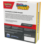 Achterkant Surging Sparks Booster Bundel productinformatie barcode en inhoud 6 packs
