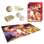 Metalen accessoires uit de Pokémon Charizard Ultra Premium Collection Box