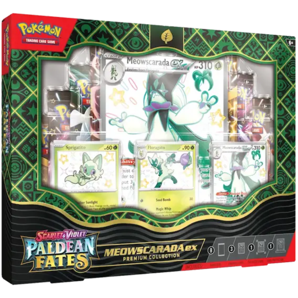 Pokémon Paldean Fates Meowscarada ex Premium Collection sealed