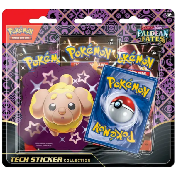 Pokémon Paldean Fates Tech Sticker Collection Shiny Fidough variant