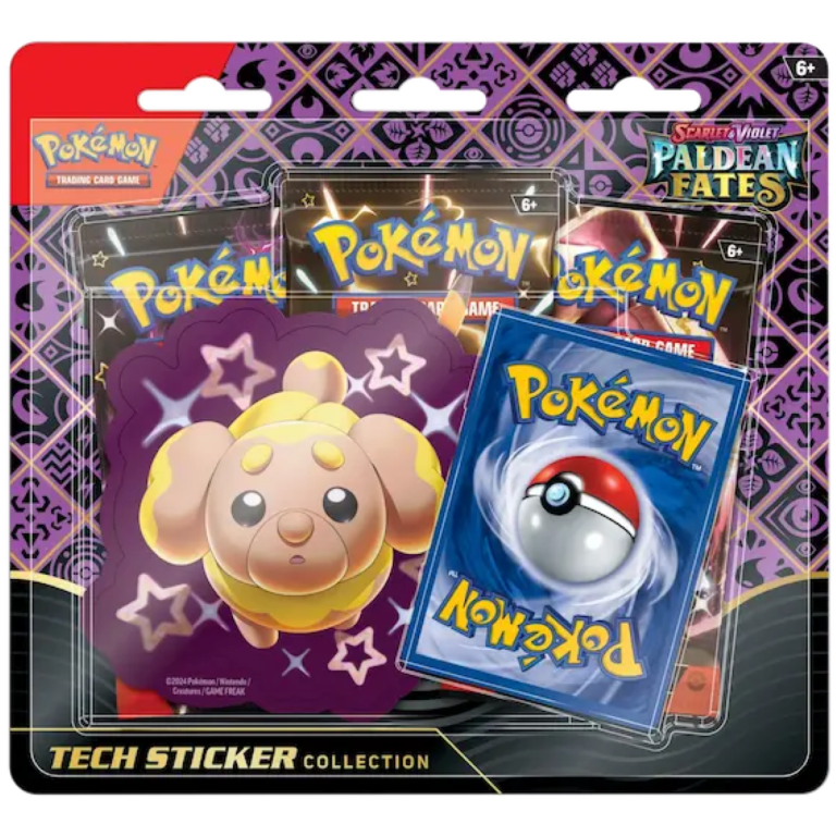 Pokémon Paldean Fates Tech Sticker Collection Shiny Fidough variant