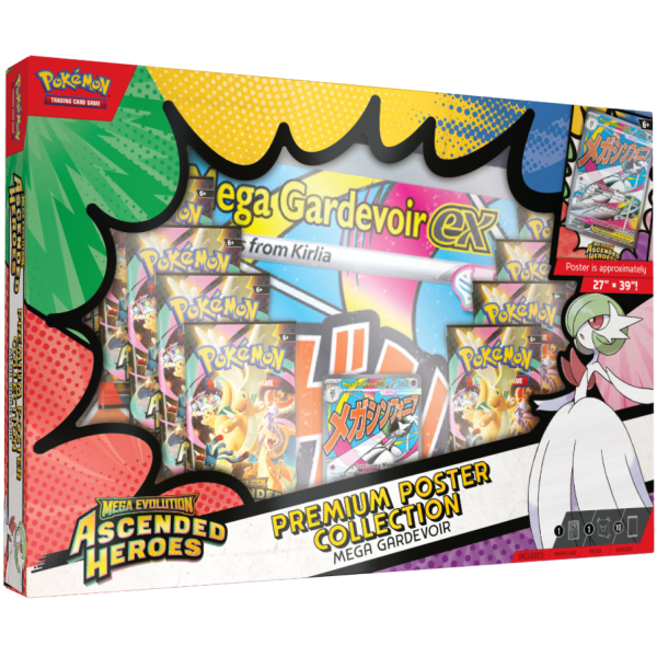 Pokémon Ascended Heroes Premium Poster Collection Mega Gardevoir sealed