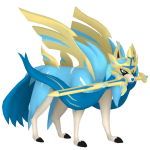 Sealed Pokémon Shiny Zacian Premium Figure Collection met 11 Crown Zenith booster packs, promo kaart en accessoires.