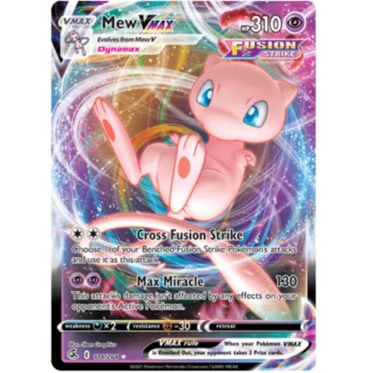 Mew VMAX 114/264 Pokémon Fusion Strike kaart