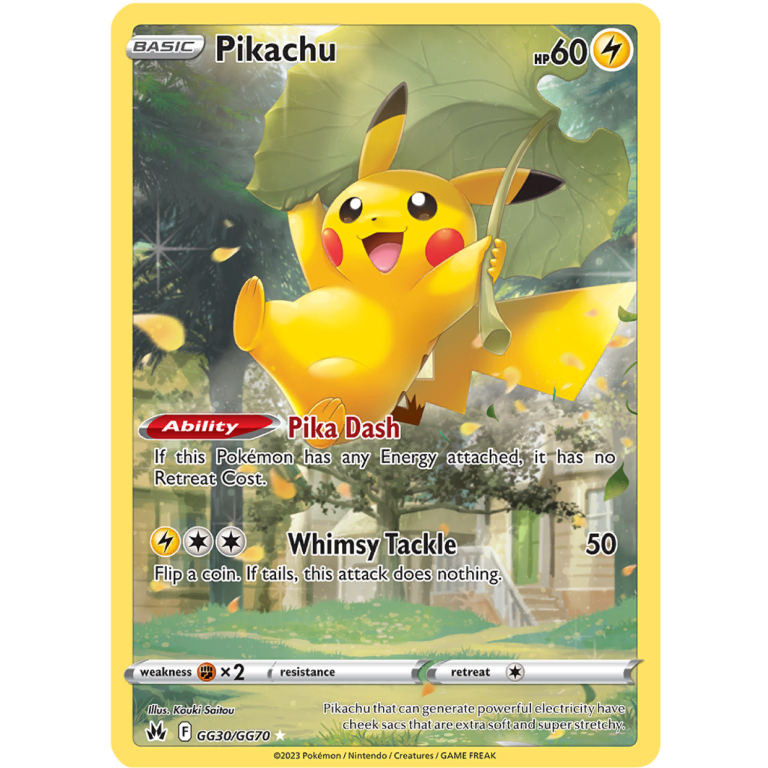 Pikachu GG30/GG70 Galarian Gallery Crown Zenith kaart