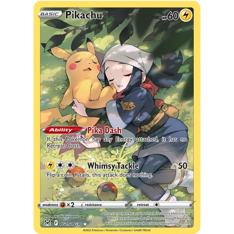Pikachu TG05/TG30 Trainer Gallery Pokémon Lost Origin kaart