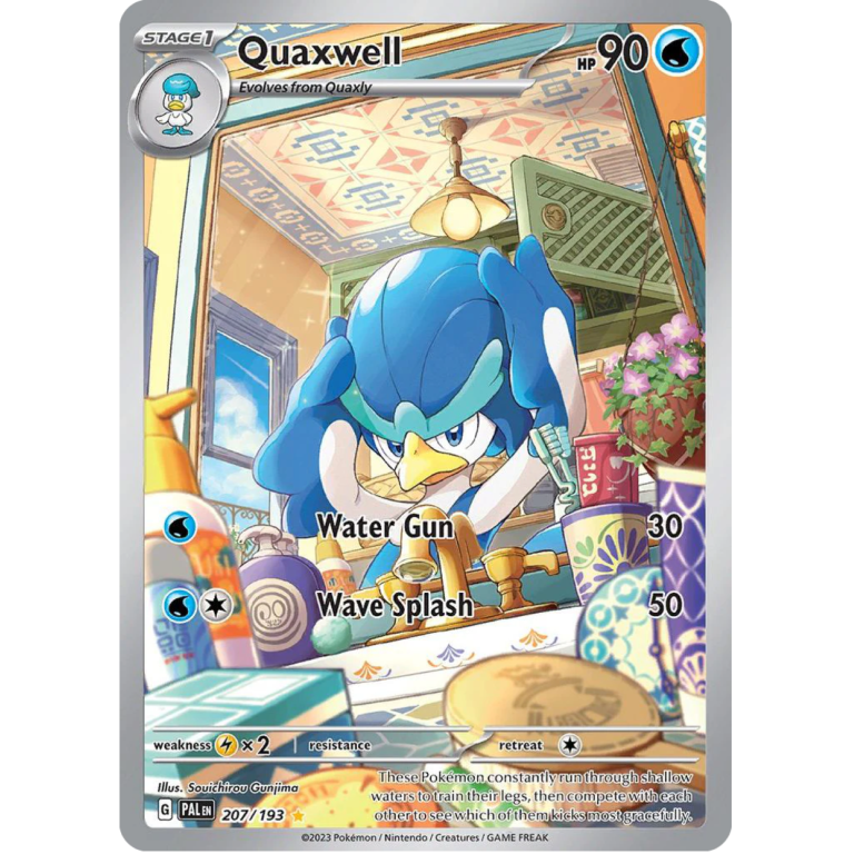 Quaxwell 207/193 Illustration Rare Pokémon Paldea Evolved kaart